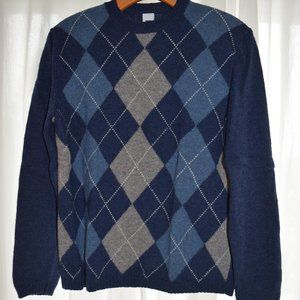 GAP Argyle Crewneck Wool Sweater